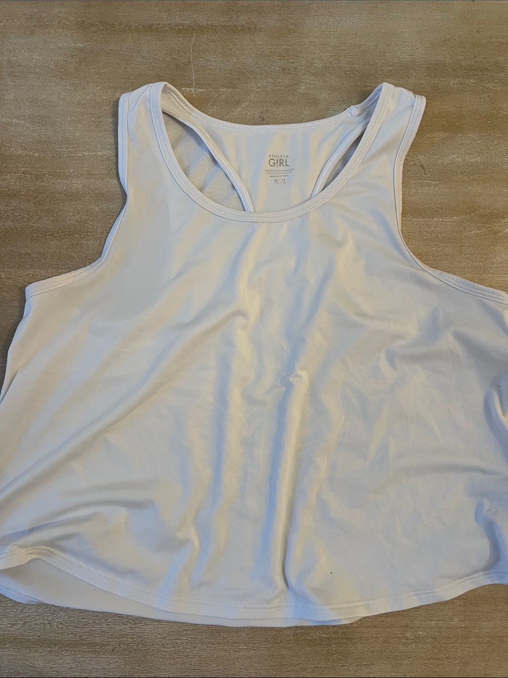 Athleta White Racerback Performance Tank